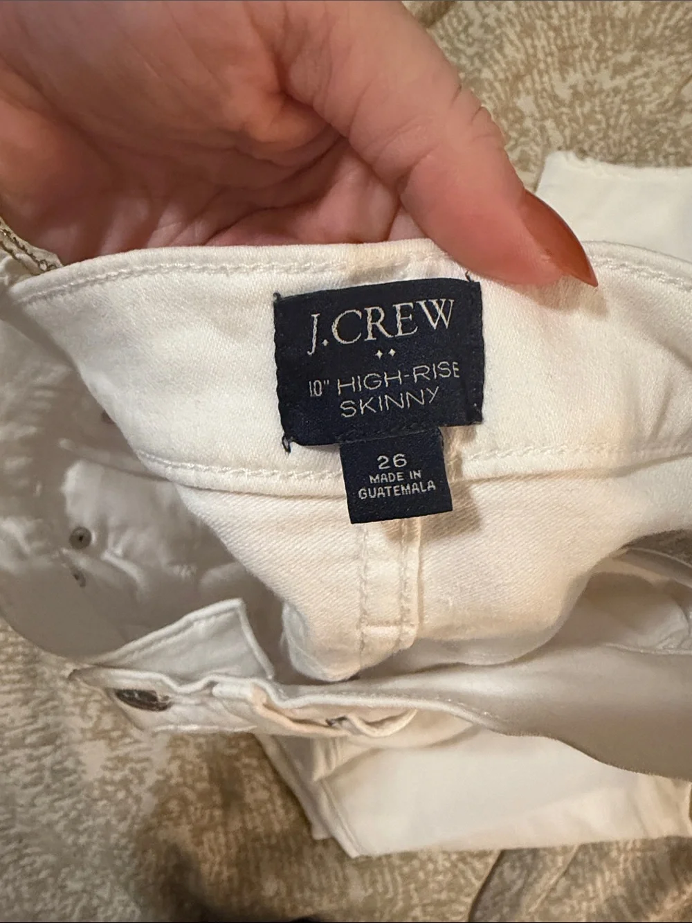 J. Crew White Skinny Jeans — Clean High-Rise Silhouette
